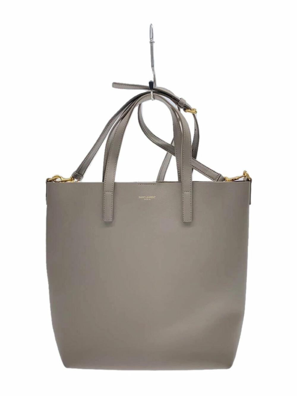 Saint Laurent Toy North South Shopping Tote Storm leather Gray